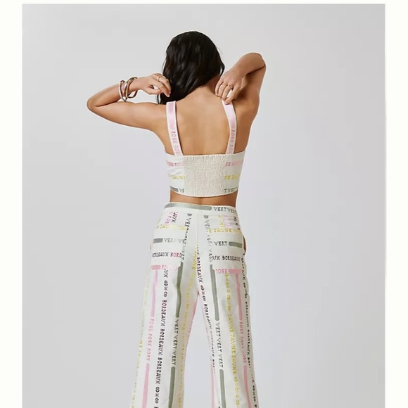 Anthropologie Two-piece Crop Top and Wide Leg Pant Set - Picture 5 of 7